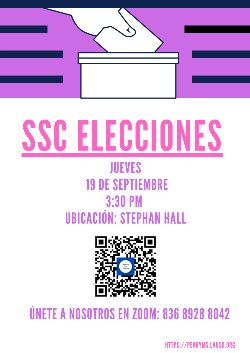 Únase a nosotros para elegir a nuestros padres miembros gobernantes del SSC y/o representantes de la comunidad.